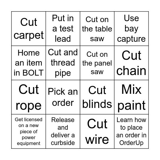 Learning Blackout: complete the blackout to be entered in to the raffle! Bingo Card