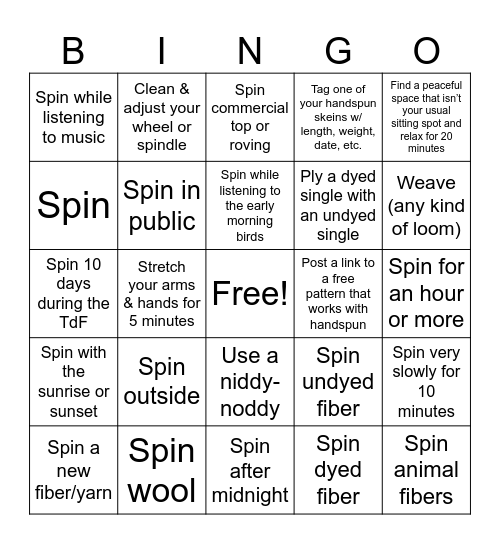 SWIC Basic Bingo Card