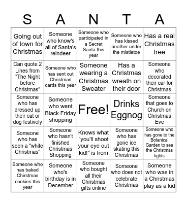 Holly-Jolly Bingo! Bingo Card
