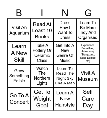 2026 Bingo Card