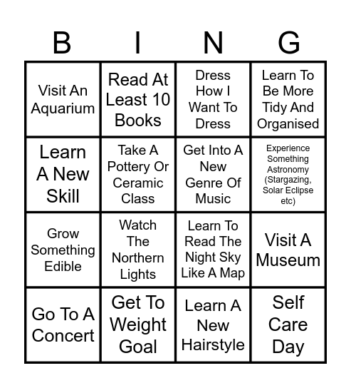 2026 Bingo Card