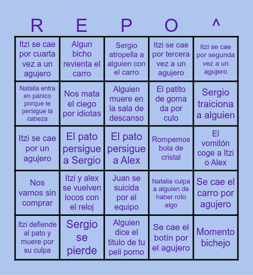 Reporra Bingo Card