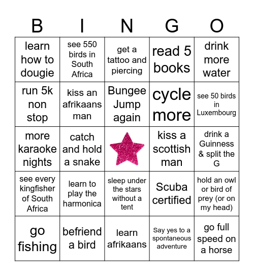 2026 Bingo (Side Quests Edition) Bingo Card