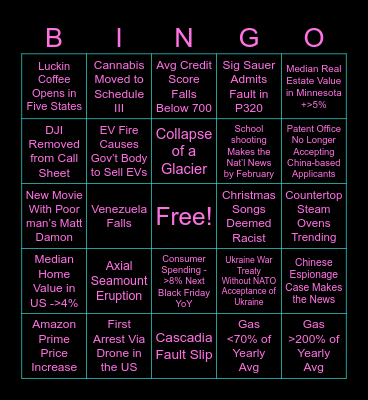 2026 Bingo AJ Bingo Card