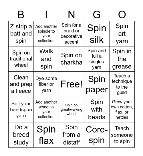 SWIC Advanced Bingo Card