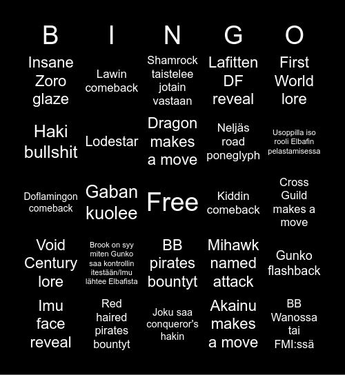 OP 2026 Bingo Card