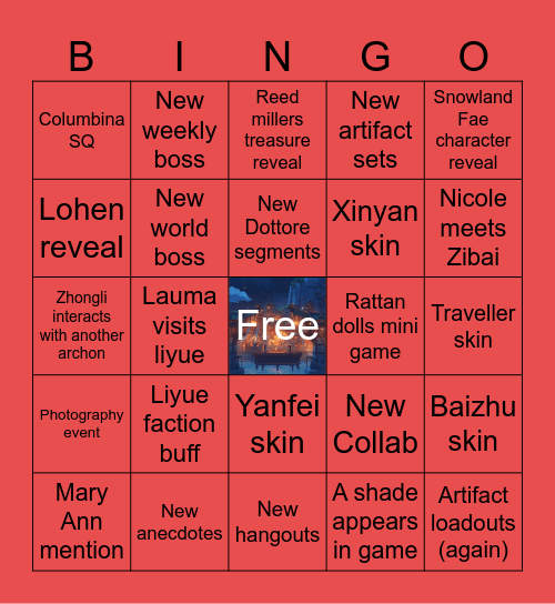 6.3/L4 Bingo Card
