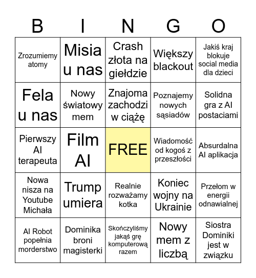 2026 BINGO Card