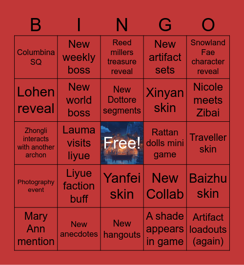 6.3/L4 Bingo Card