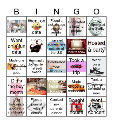 2026 Bingo Board Bingo Card