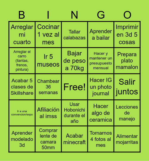 Brandon Bingo Card