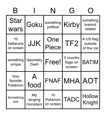 Wplace Bingo Card