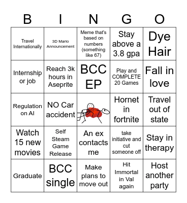 Luke 2026 Bingo Card
