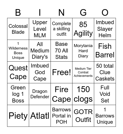 Group Ironman 2026 Bingo Card