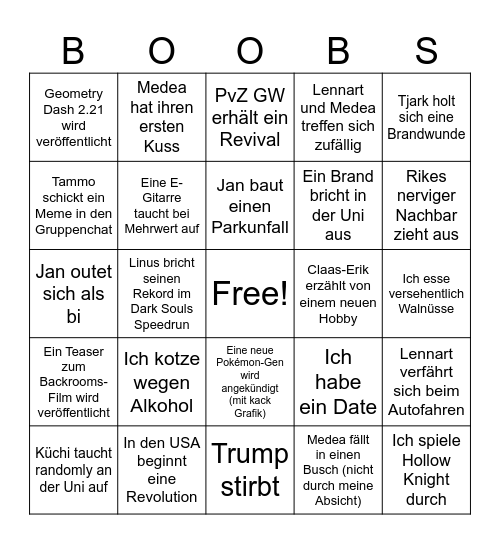 2026 Bingo Card