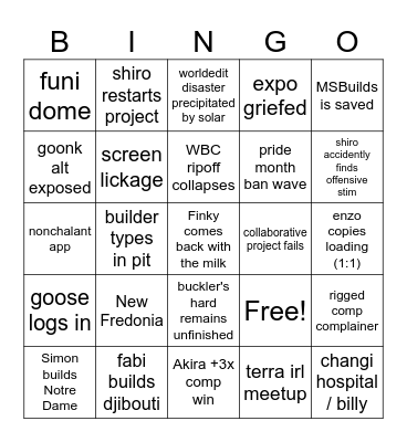 WBC 2026 Bingo Card