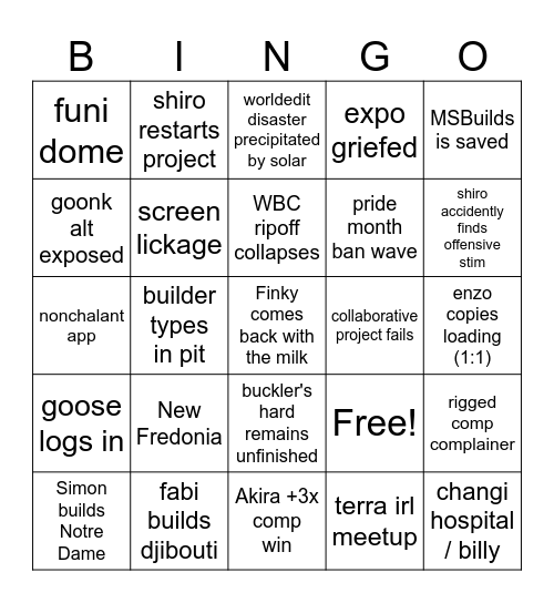 WBC 2026 Bingo Card