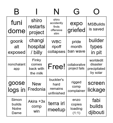 WBC 2026 Bingo Card