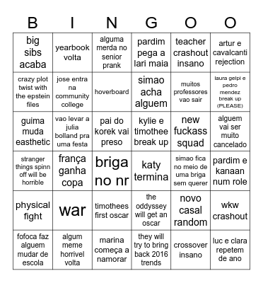 2026 Bingo Card