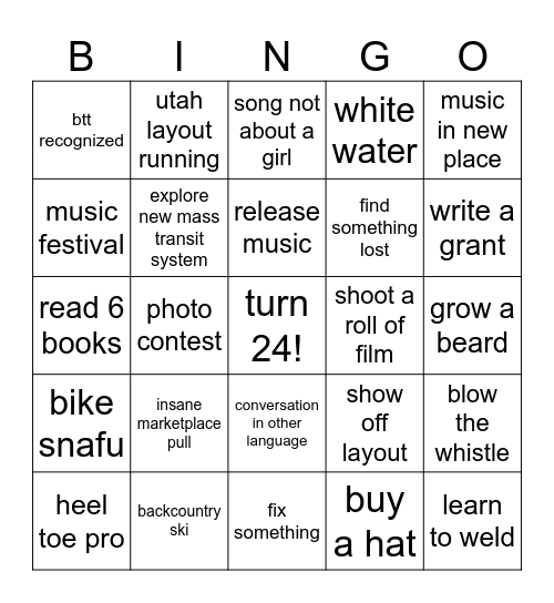 maxrailroad 2026!! Bingo Card