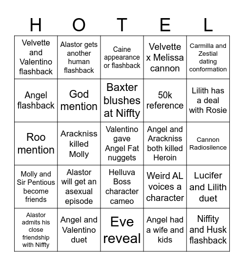 H A Z B I N Bingo Card