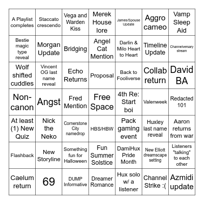 Redacted 2026 Bingo Card