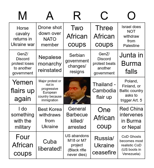 2026 predictions Bingo Card