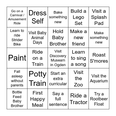 April's 2026 New Year Bingo Card