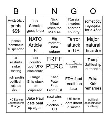 DIX 2026 BINGO Card