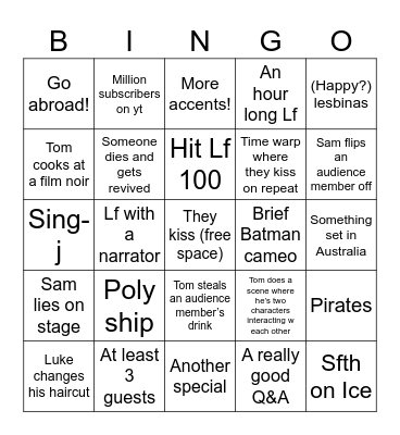 2026 Bingo Card