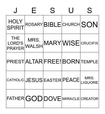 END OF YEAR PSR BINGO Card