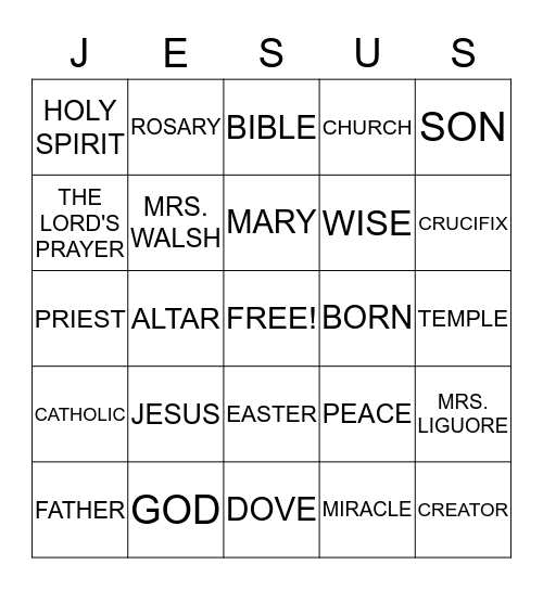 END OF YEAR PSR BINGO Card