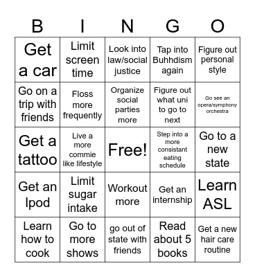 2025 bingo Card