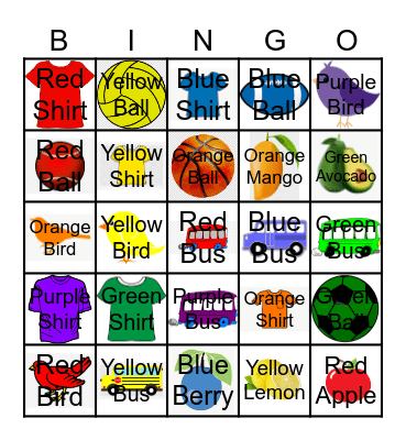Color Bingo Card