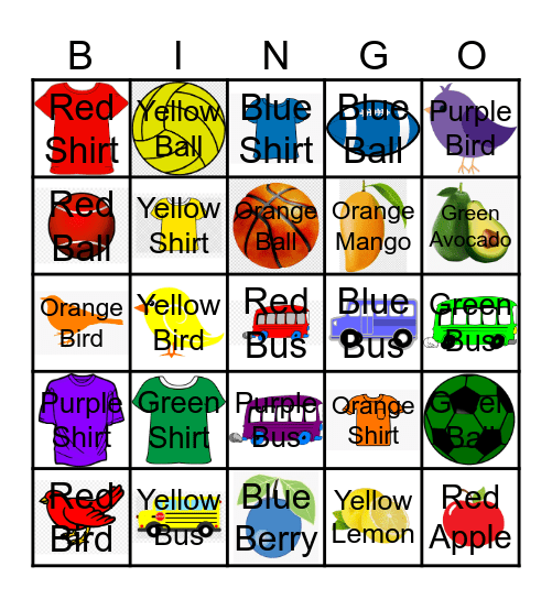 Color Bingo Card