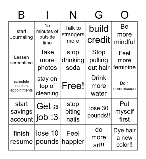 Milo 2026 Bingo Card