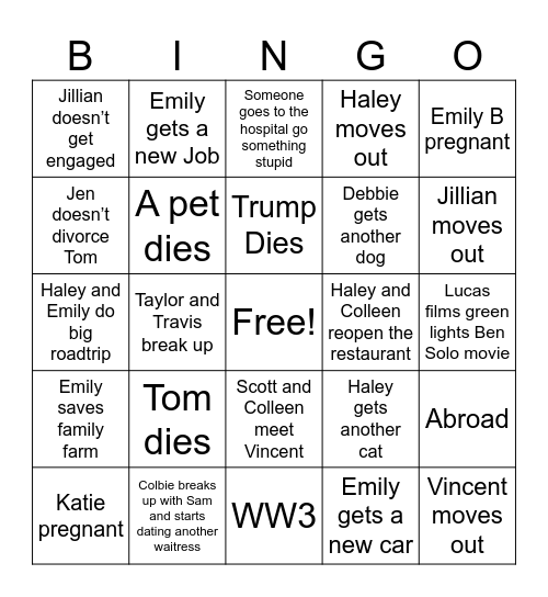 2026 Bingo! Bingo Card