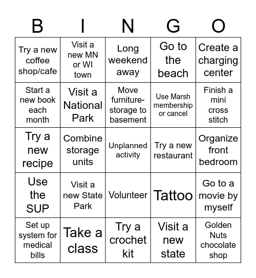 2026 Bingo Card