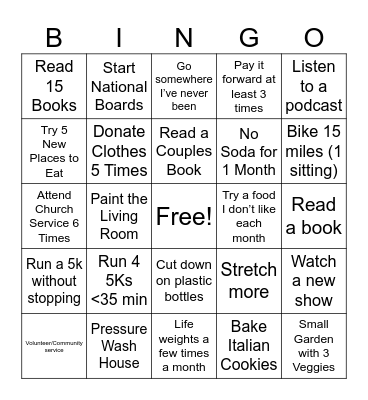 Our 2026 Motivation Bingo Card