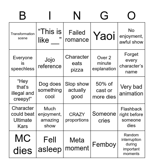 Bingo Card