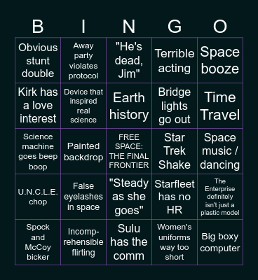 Star Trek TOS Bingo Card