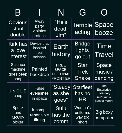 Star Trek TOS Bingo Card