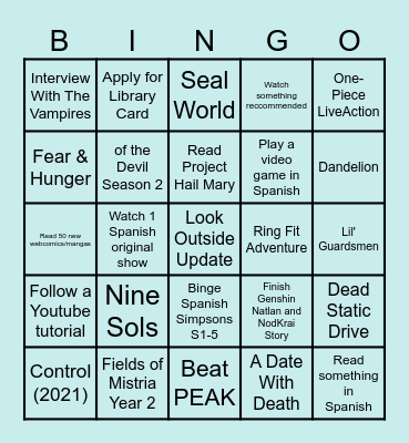 Bingo Media 2026 Bingo Card
