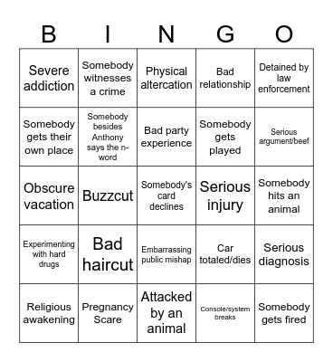 2026 Bingo Card