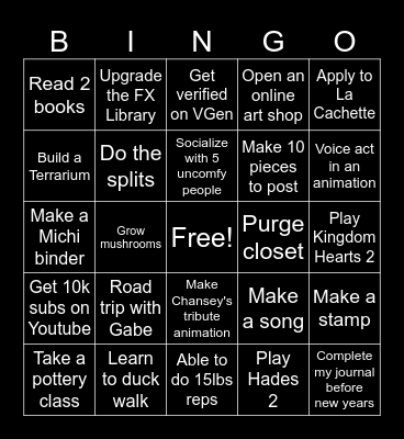 2026 Bingo Card