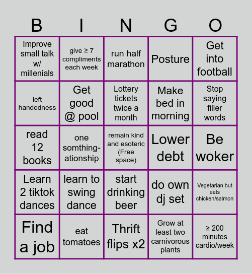 Rene 2026 BINGO Card Bingo Card