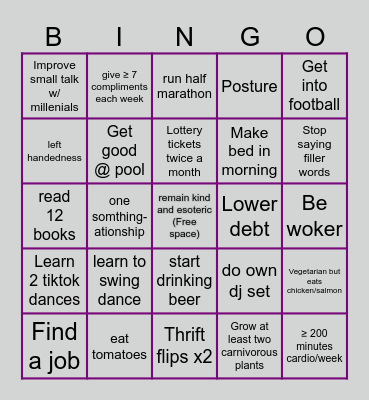 Rene 2026 BINGO Card Bingo Card