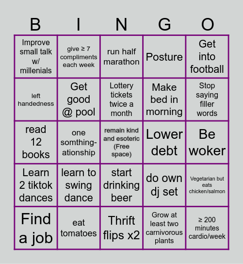 Rene 2026 BINGO Card Bingo Card