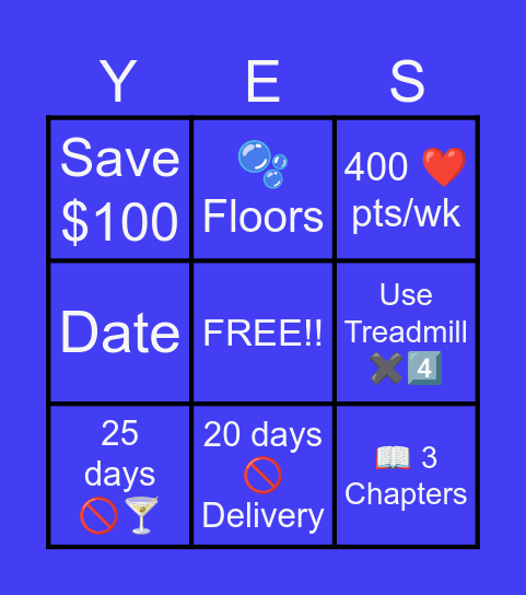 2026 GOALS Bingo Card