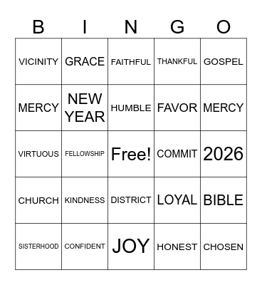 WOMAN’S FELLOWSHIP Bingo Card